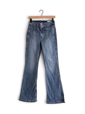 Gap | 70’s flare high rise jeans front pockets denim size 26